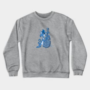 JAZZ CAT PLAYING STRING BASS Crewneck Sweatshirt